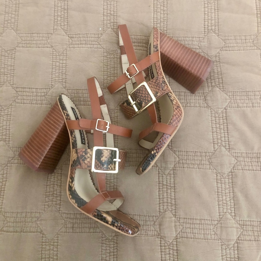 Karl Lagerfeld Python Buckle Heels - LNIB - Picture 3 of 9